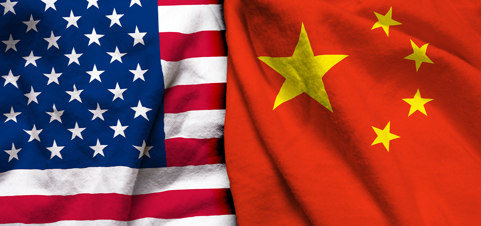 USA and China flags