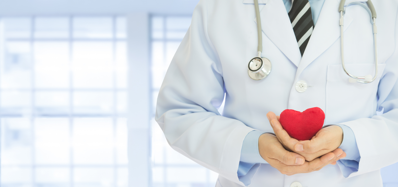 doctor holding a heart