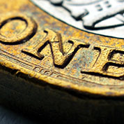 Image showing a close up of a Pound coin