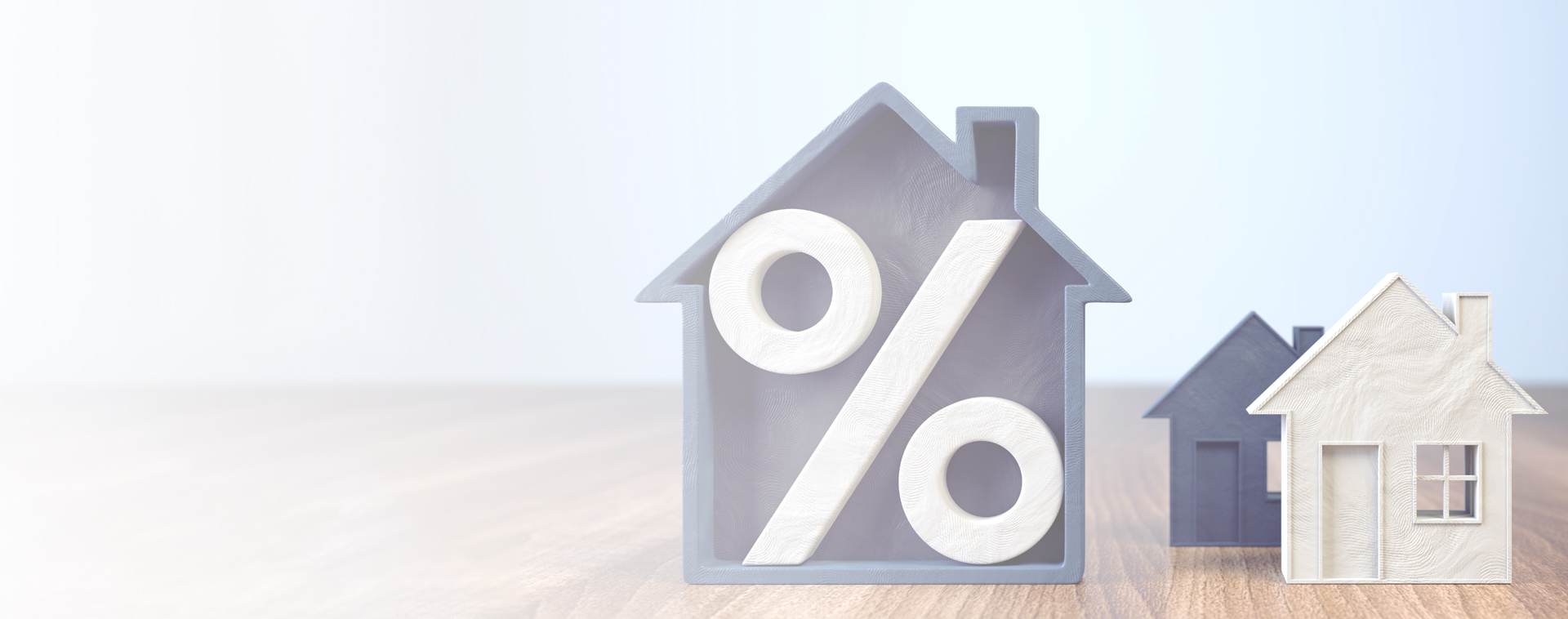 image showing 3d illustration of mortgage interest rates